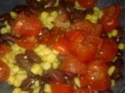 Scharfer Bohnen-Mais-Tomaten-Salat - Rezept