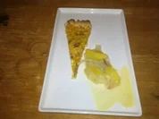 Tarte vom Hokkaidokürbis mit Ziegenfrischkäse und Fenchel-Orangen-Ragout - Rezept