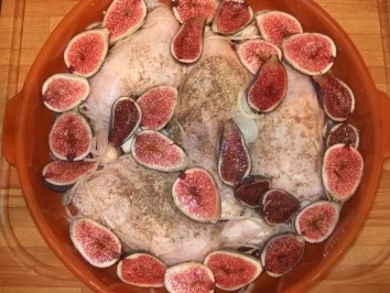 Rezept: Hühnchen mit Feigen Hühnchen mit Feigen - Rezept