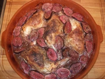 Rezept: Hühnchen mit Feigen Hühnchen mit Feigen - Rezept