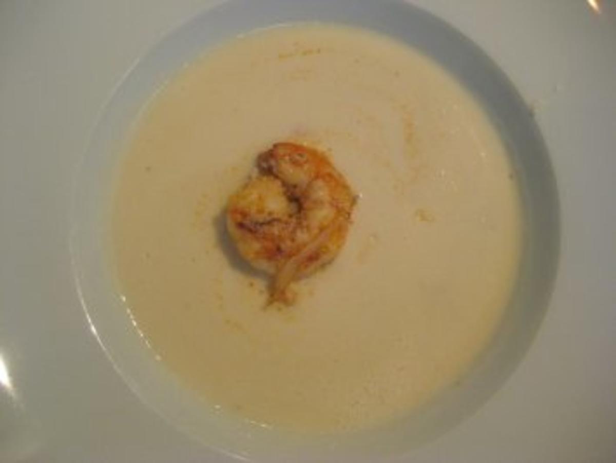 Parmesan-Trüffelsuppe mit Scampi - Rezept By Unter Volldampf