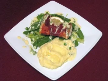 Zanderfilet im Pancettamantel - Rezept