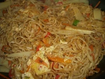 China-Nudelpfanne--vegetarisch - Rezept