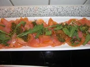 Räucherlachs-Carpaccio mit Meerrettichpesto - Rezept