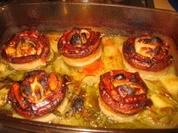 Fleisch: Zwiebel-Knoblauch-Wickel mit Krusteln! - Rezept