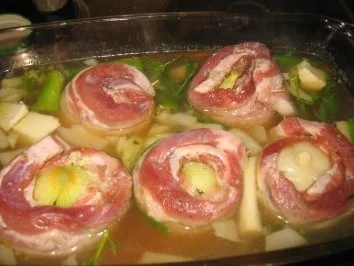 Fleisch: Zwiebel-Knoblauch-Wickel mit Krusteln! - Rezept - Bild Nr. 3