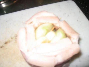 Fleisch: Zwiebel-Knoblauch-Wickel mit Krusteln! - Rezept - Bild Nr. 5