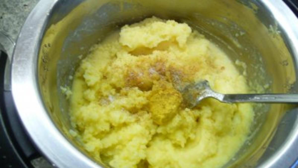 Lauchstangen im Käse- Schinkenmantel auf Kartoffelpüree - Rezept - Bild Nr. 7