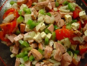 Wurstsalat mal mediteran... - Rezept - Bild Nr. 4