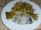 Bratkartoffeln mit sauren Salzhering - Rezept