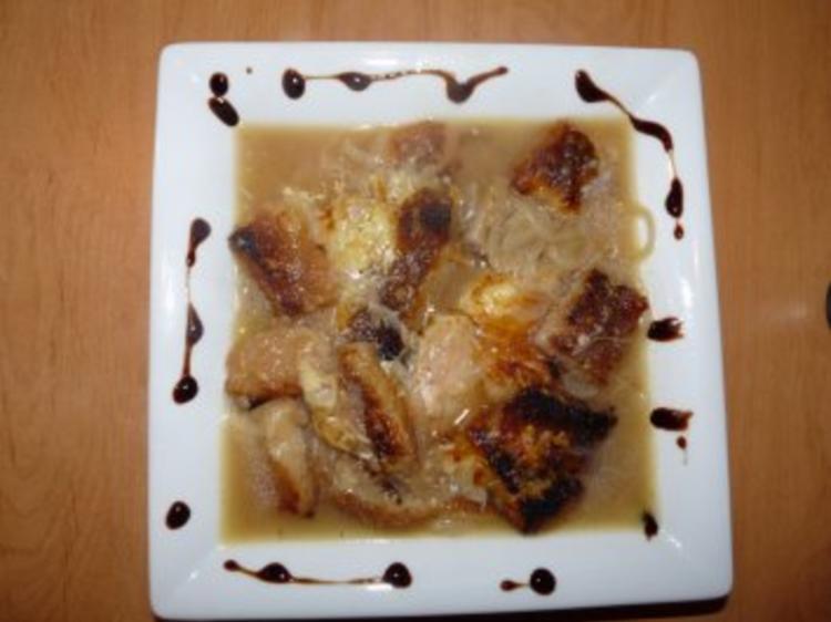 Überbackene Zwiebelsuppe - einfach - von moosblume