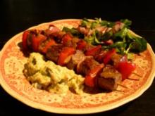 Rinderschaschlik mit Guacamole - Rezept