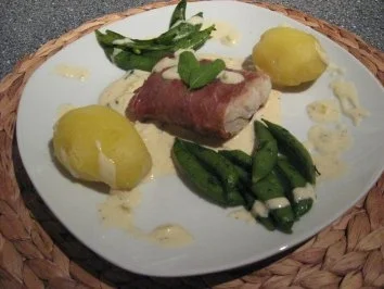Serrano-Fisch auf Salbei-Senf Soße - Rezept
