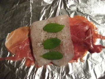 Serrano-Fisch auf Salbei-Senf Soße - Rezept - Bild Nr. 3