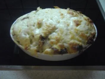 Rezept: Fleisch - Nudelauflauf mit Steak und Kaiserschoten Fleisch - Nudelauflauf mit Steak und Kaiserschoten - Rezept