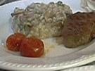 Rinderfilet mit Garnelensoße und Champignonrisotto - Rezept