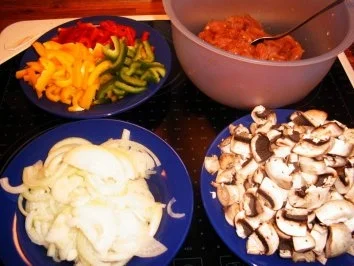 Rezept: Falsche Sahne-Geflügel-Gemüse-Pfanne mit Petersilienreis Bild Nr. 2 Falsche Sahne-Geflügel-Gemüse-Pfanne mit Petersilienreis - Rezept - Bild Nr. 2