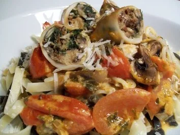 Calamaretti riempito dal forno - Rezept