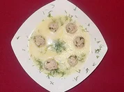Eier-Zitronensuppe mit Hackfleischbällchen und Reis - Rezept