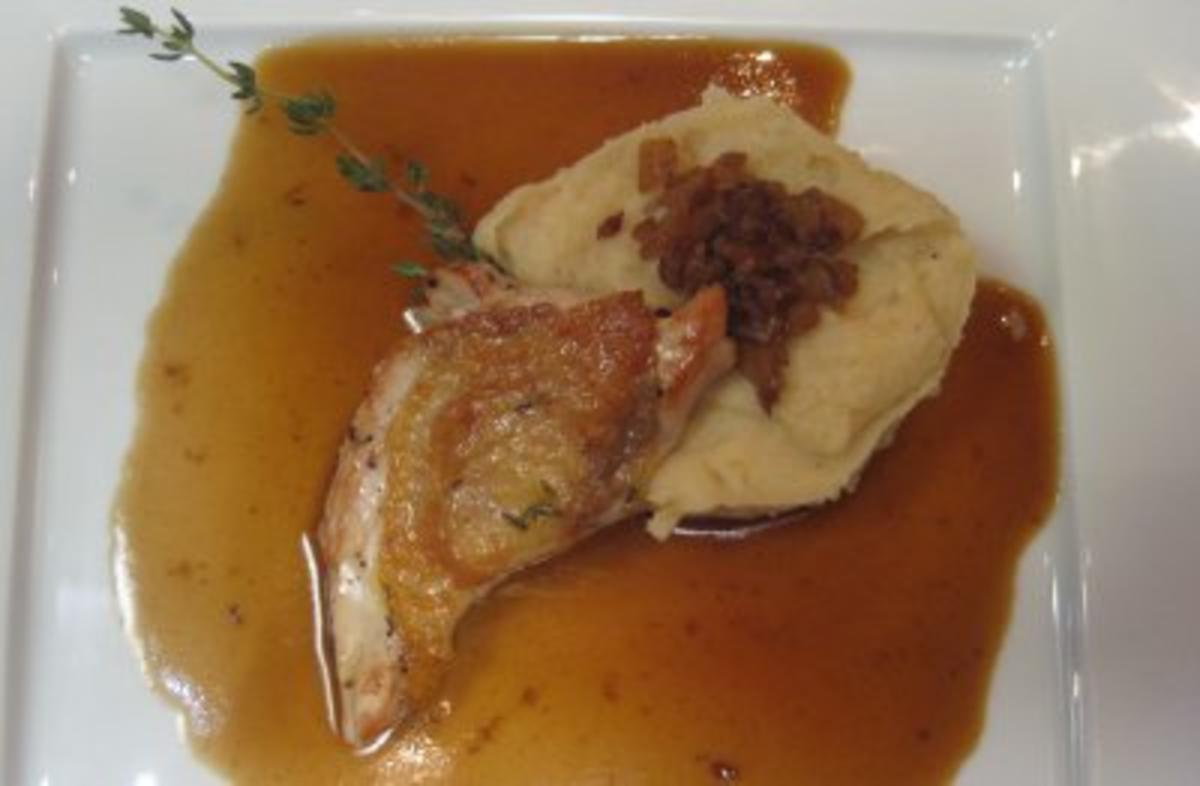 Perlhuhn an Maronen-Apfelpüree - Rezept - kochbar.de
