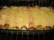 HAUPTGERICHT - Überbackene Leberkäse-Lauch-Röllchen - Rezept