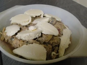 Fettuchini in 4erlei Käsesoße mit kleinen Prawns  s. Foto - Rezept - Bild Nr. 4