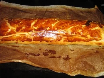 Rezept: Putenhack-süß-scharf in einer Blätterteigrolle verpackt Bild Nr. 7 Putenhack-süß-scharf in einer Blätterteigrolle verpackt - Rezept - Bild Nr. 7