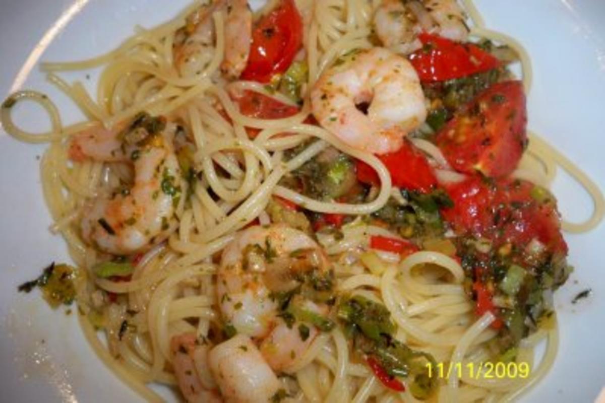 scharfe Knoblauchgarnelen - Rezept