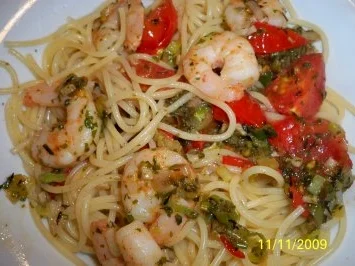 scharfe Knoblauchgarnelen - Rezept