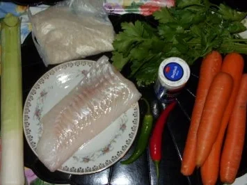 Rezept: Kabeljaufilet auf schmackhafter Lauch-Senfsoße und Beilagen Bild Nr. 2 Kabeljaufilet auf schmackhafter Lauch-Senfsoße und Beilagen - Rezept - Bild Nr. 2