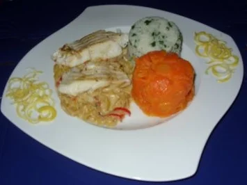 Rezept: Kabeljaufilet auf schmackhafter Lauch-Senfsoße und Beilagen Bild Nr. 6 Kabeljaufilet auf schmackhafter Lauch-Senfsoße und Beilagen - Rezept - Bild Nr. 6