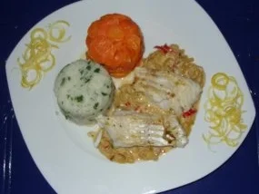 Rezept: Kabeljaufilet auf schmackhafter Lauch-Senfsoße und Beilagen Bild Nr. 7 Kabeljaufilet auf schmackhafter Lauch-Senfsoße und Beilagen - Rezept - Bild Nr. 7