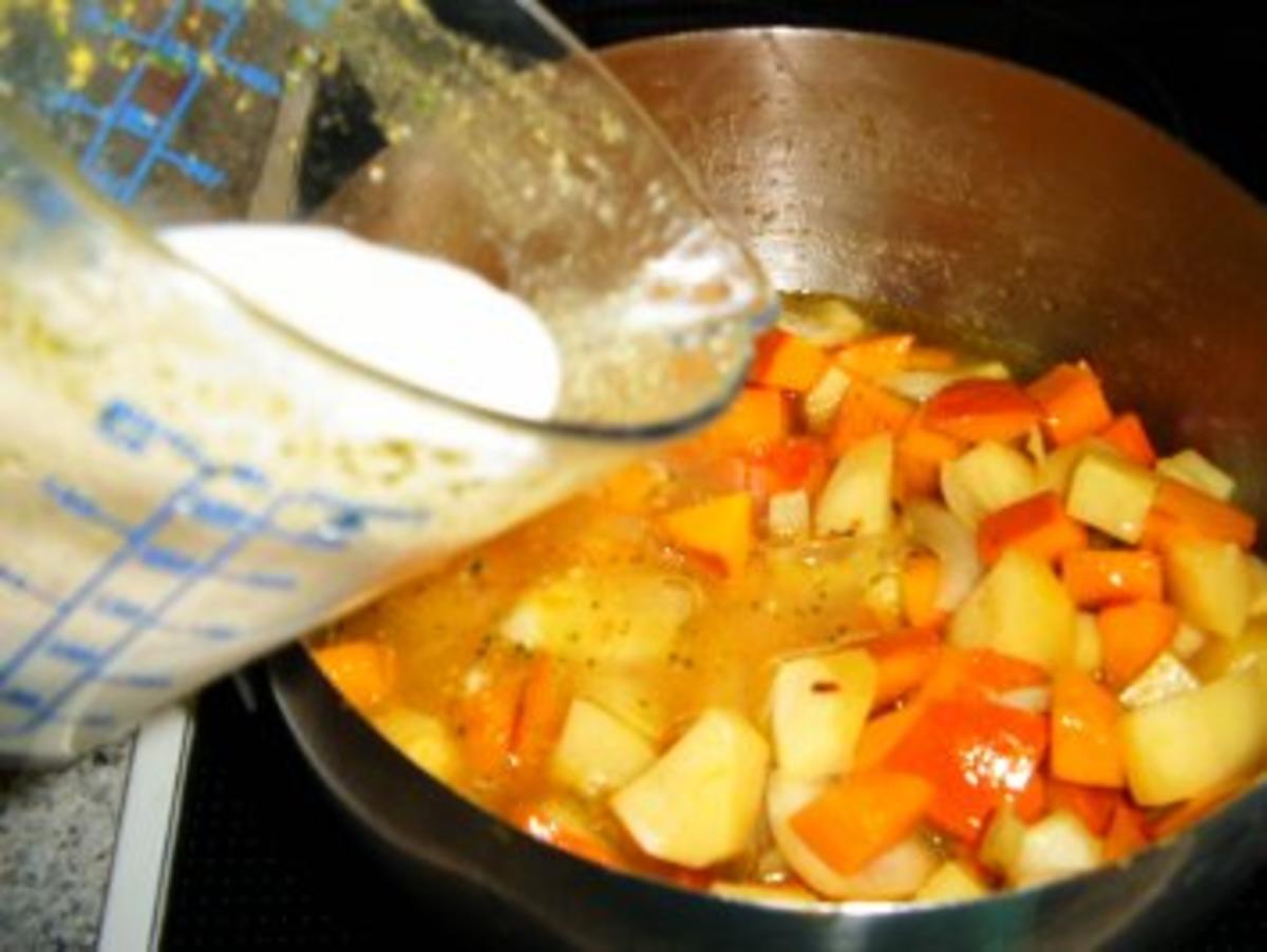 Kürbis-Kartoffel-Gemüse mit Kassler - Rezept - Bild Nr. 4