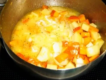 Rezept: Kürbis-Kartoffel-Gemüse mit Kassler Bild Nr. 5 Kürbis-Kartoffel-Gemüse mit Kassler - Rezept - Bild Nr. 5