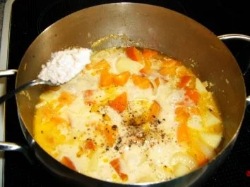 Rezept: Kürbis-Kartoffel-Gemüse mit Kassler Bild Nr. 6 Kürbis-Kartoffel-Gemüse mit Kassler - Rezept - Bild Nr. 6