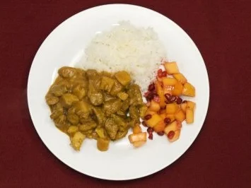 Jumapili-Mbuzi, Erdnuss-Chili-Piment, Granatapfel und Mango (Philipp Sonntag) - Rezept