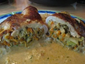 Rezept: Schnitzel mit Gemüsefüllung Bild Nr. 3 Schnitzel mit Gemüsefüllung - Rezept - Bild Nr. 3