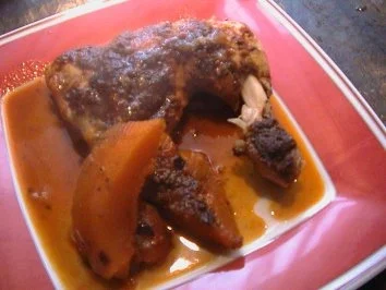 Rezept: Hähnchenschlegel mit Hokkaido-Kürbis Hähnchenschlegel mit Hokkaido-Kürbis - Rezept