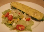 Zucchinis "scharf"  gefüllt - Rezept