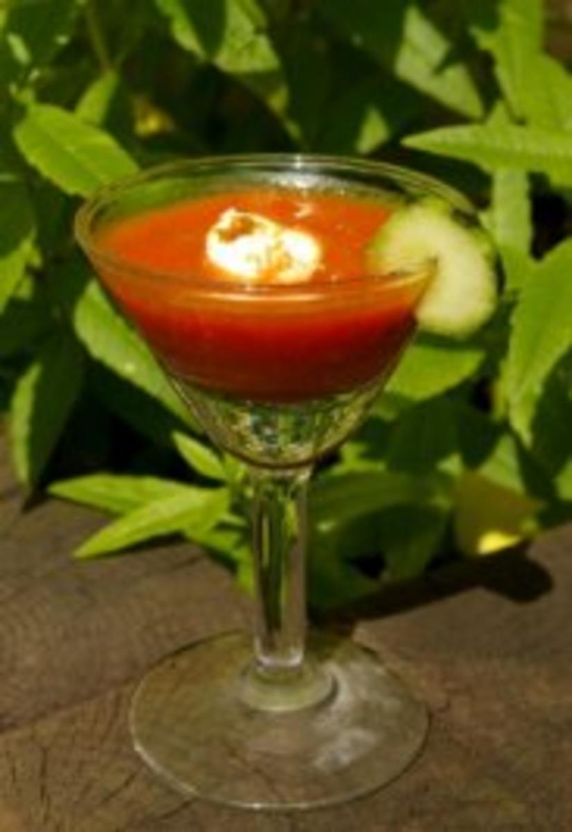 Bilder für Gazpacho mit Mozzarella, ein Apéritif mal anders. - Rezept