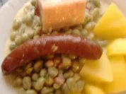 Graute Baunen mit Speck und Mettendchen - Rezept