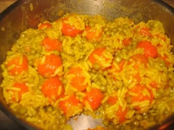 Fisch: Safran Gemüsereis mit banalen Fischstäbchen! - Rezept - Bild Nr. 2