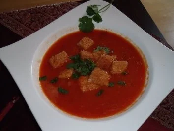 Rezept: Exotische würzige Tomatensuppe Exotische würzige Tomatensuppe - Rezept