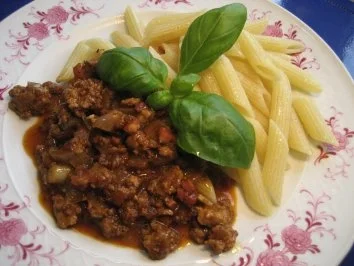 Penne Rigate mit Hackfleisch - Rezept