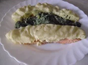 Lachsfilet mit  Kartoffel-Käsekruste - Rezept