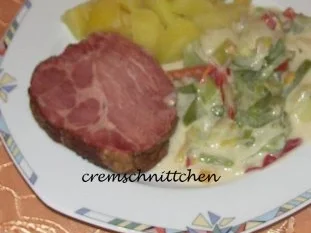 Kassler - Nacken mit Lauch - Paprikagemüse - Rezept - Bild Nr. 2