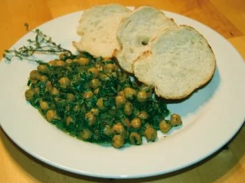 Spinat-Kichererbsen-Pfanne - Rezept