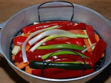 Fisch : Geräucherter Lachs mit Gemüse und Reis - Rezept - Bild Nr. 2