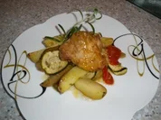 Gemüsehuhn aus dem Backofen - Rezept