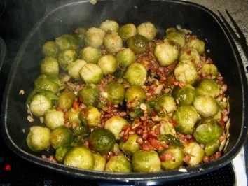 Rezept: Rosenkohl mit Schinken und Mandeln Bild Nr. 4 Rosenkohl mit Schinken und Mandeln - Rezept - Bild Nr. 4